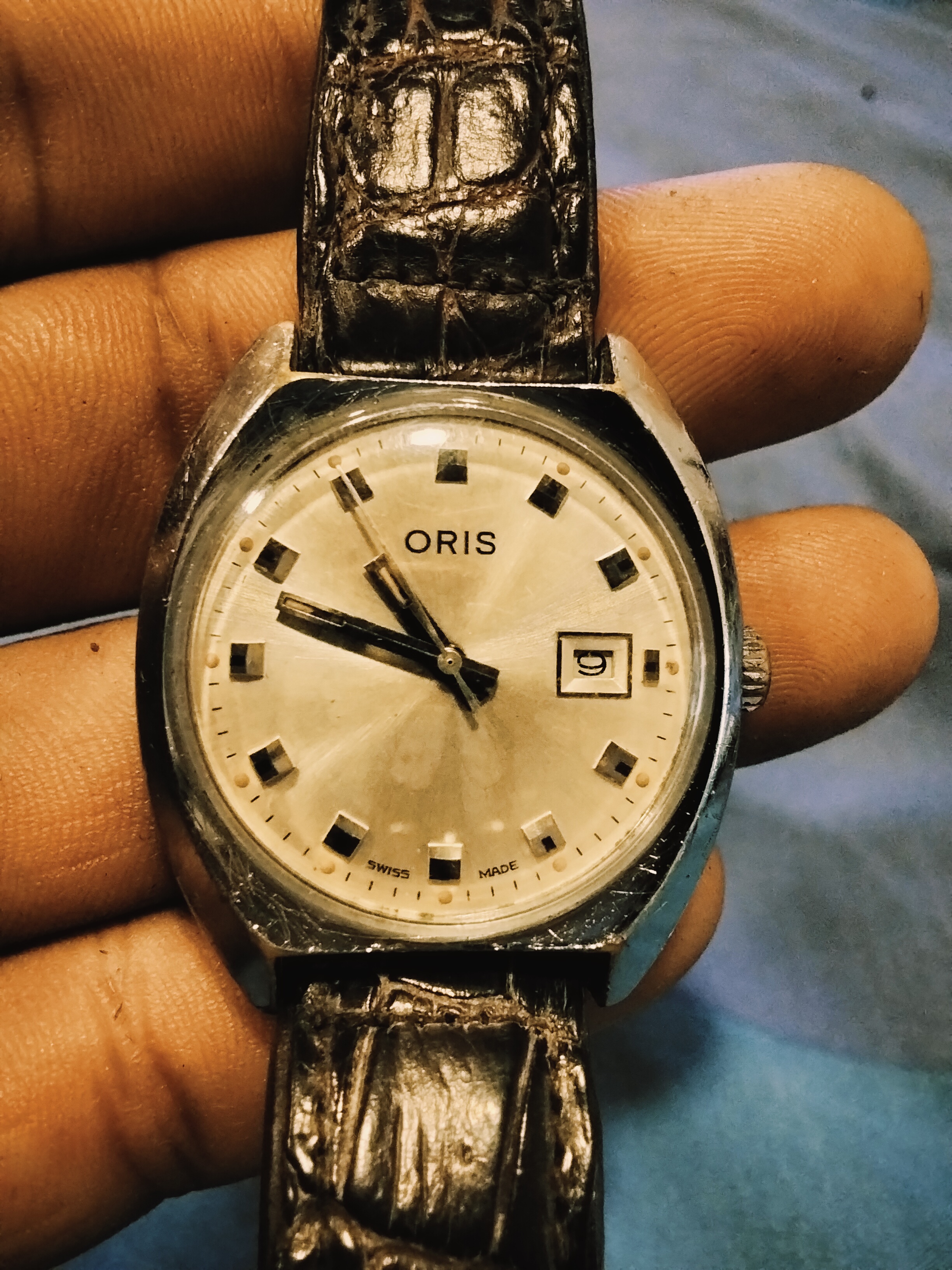 Vintage ORIS second-hand wristwatch